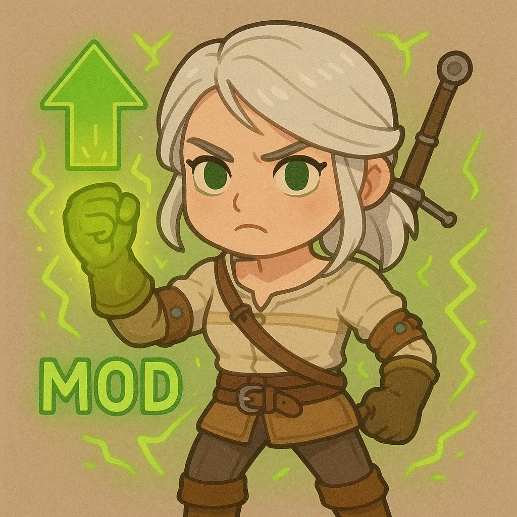 Witcher 3のシリがMODによってパワーアップしている様子を描いた可愛いイラスト